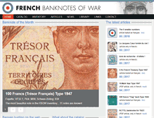Tablet Screenshot of frenchbanknotesofwar.com